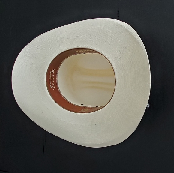 Texas Hat Company Genuine Shantung 20X Western Cowboy Hat, Natural, Sz 7 1/4" - Picture 7 of 15